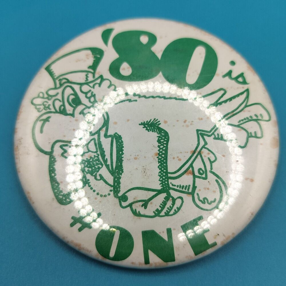Early Sam The Eagle Olympic Mascot Pin from 1980 Vintage Pin Button Pinback